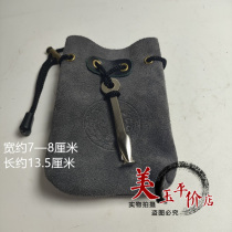 Grey Cow Leather Dry Smoke Bag Dry Cigarette Packs Smoke Bags Smoke Pocketbooks Old Smoke Pocket Smoke Accessories