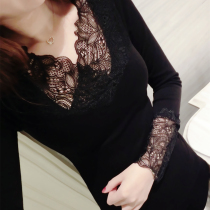 In the spring of 2023 Han Edition V - Collace Lace plus heat - coat lady with long sleeves tight tight underwear