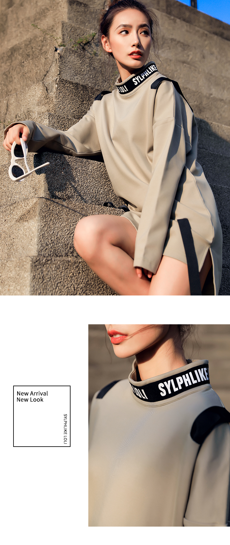 Runaway Loli cổ tròn mùa thu dày tập thể dục dài áo thun retro lỏng áo len thể thao mẫu quần áo thu đông 2020