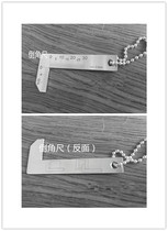Inverted Angle Gauge Stainless Steel Measuring Internal and External Chamfer 4844-1 Dividing Value 0 5 0 25 Inverted Angle Ruler