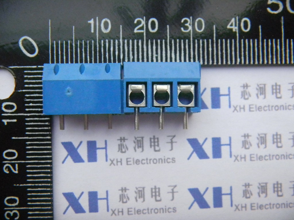 Screw type terminal blue terminal KF301-3P spacing 5 08MM word white screw