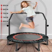 Childrens indoor with protective net armrest horizontal bar trampoline small jump bed Childrens gift household plus cotton bouncing bed