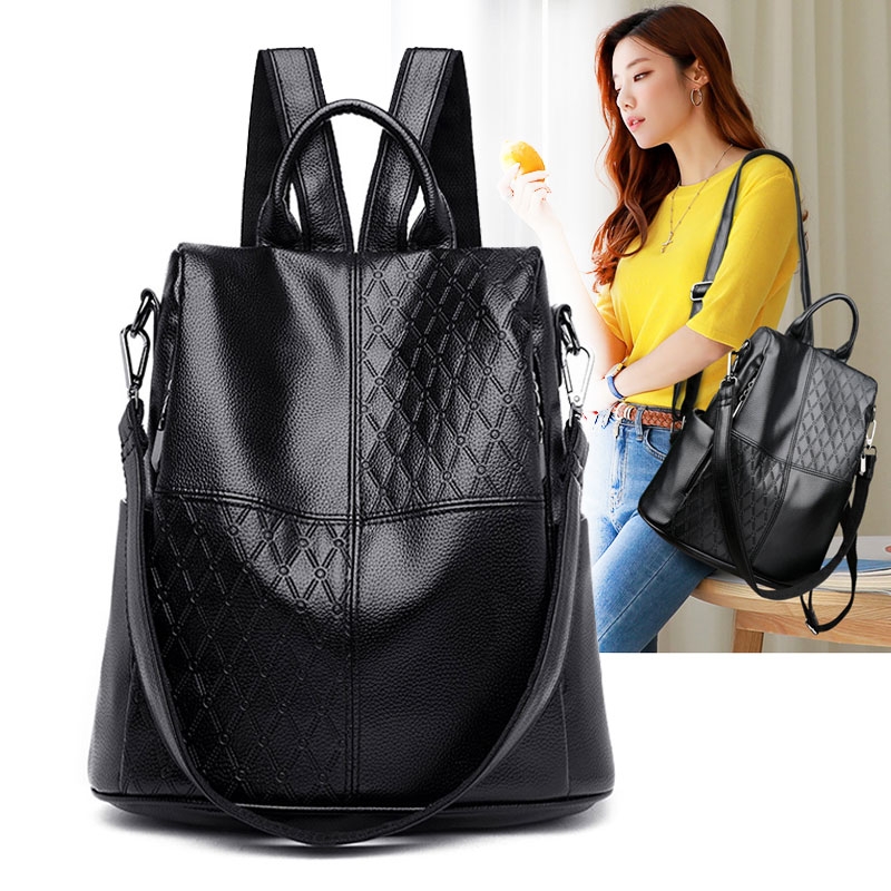 Hong Kong I Tgreg leather backpack women's new Korean version of ins all-match large-capacity first-layer cowhide anti-theft backpack