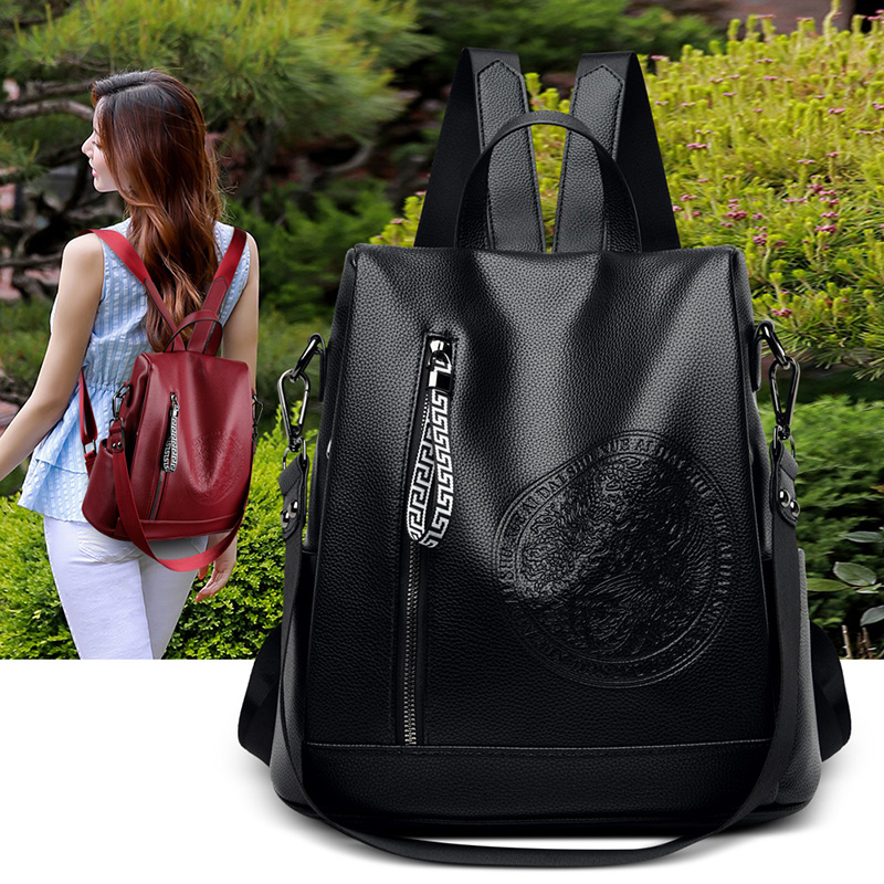 Hong Kong I Tgreg kangaroo leather women's backpack new fashion pure cowhide soft leather large capacity anti-theft backpack