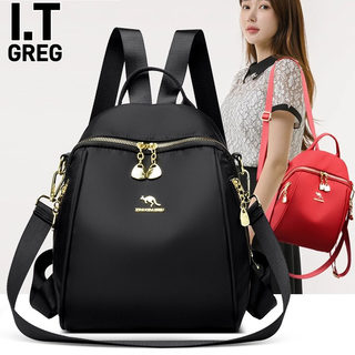 Hong Kong I.Tgreg Fashion Women's Backpack Casual High-End Travel Canvas Small Backpack Oxford Cloth Versatile School Bag