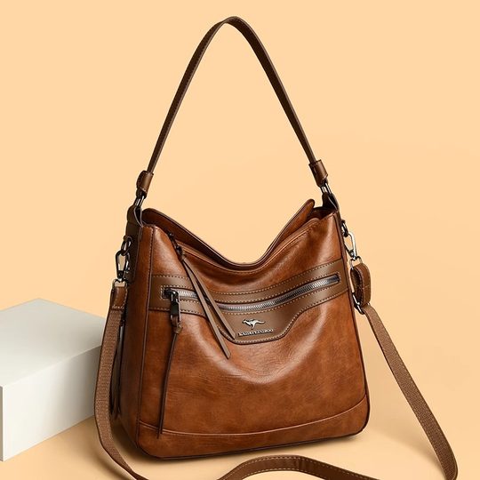 Hong Kong I.Tgreg Women's Fashion Crossbody Bag Versatile Simple Shoulder Bag Large Capacity Soft Leather Tote Bag Trendy