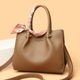 Hong Kong I.Tgreg Genuine Leather High-End Handbag, Large Capacity, Fashionable Cowhide Crossbody Bag for Middle-Aged Moms