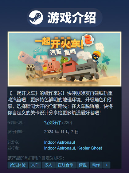 Steam Official Version: Train Together 2: the Whistle Sings Again, Roguelike Online Cooperative Action Survival Pc