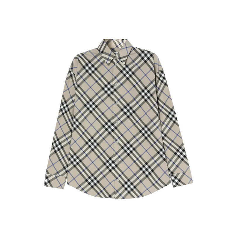 Burberry Women's Fashionable Plaid Long-Sleeved Shirt 80876421 Burberry Women's Fashionable Plaid Long-Sleeved Shirt 80876421