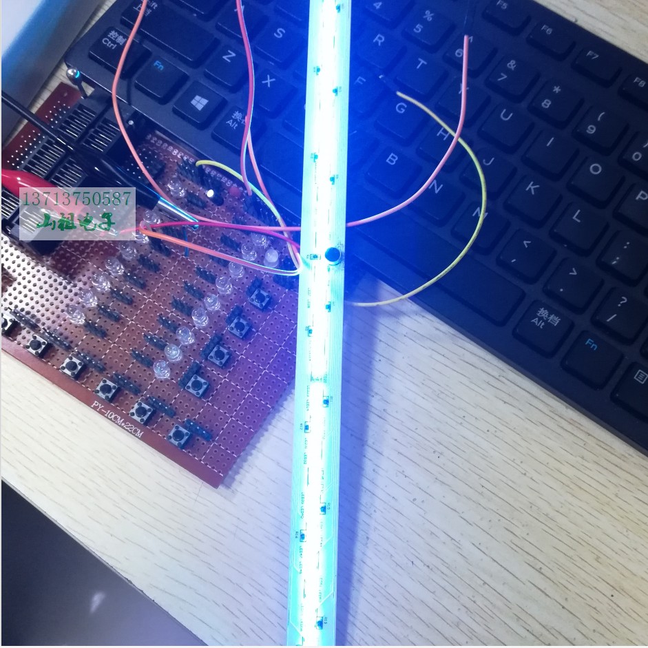 led music spectrum level indicator external sound pickup level indicator flashing light 17 segments 34 lights double group customization