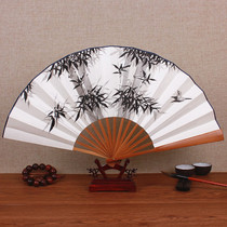 10-inch blank fan hand-painted rice paper ancient wind folding fan white paper fan Chinese style mens calligraphy painting diy summer