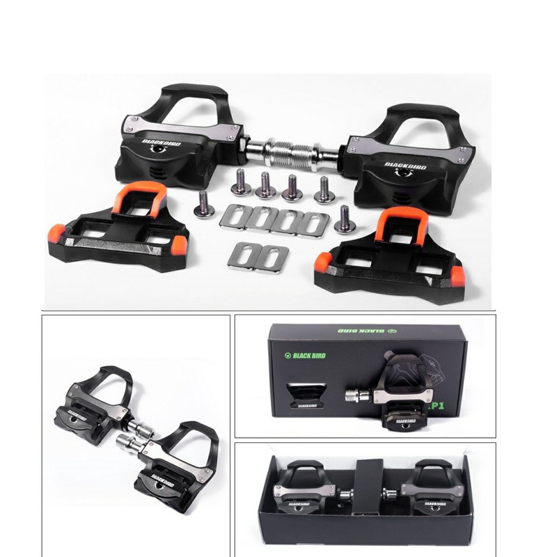Blackbird Aluminum Alloy Road Bike Lock Pedals Bicycle Pedals with Bearing Spd Cleats Equipment