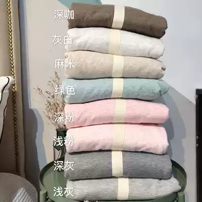 Foreign trade new soft pure cotton knitted cotton bedding classic solid color double 1 8 increase 230*250