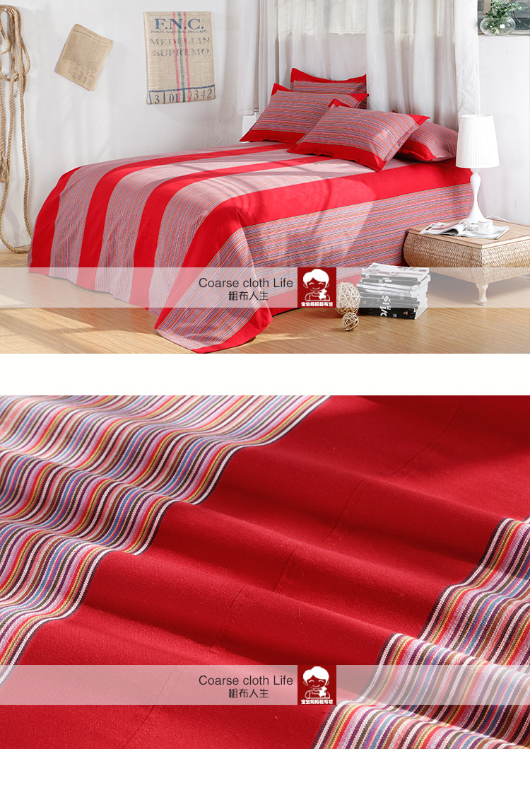 Khuyến mãi tay cũ thô khăn trải giường cotton giường chăn phong cách mục vụ chứng khoán đa tiêu chuẩn - Khăn trải giường ga trải giường đơn