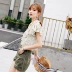 Áo voan ngắn tay mùa thu cho nữ - Áo sơ mi chiffon ren