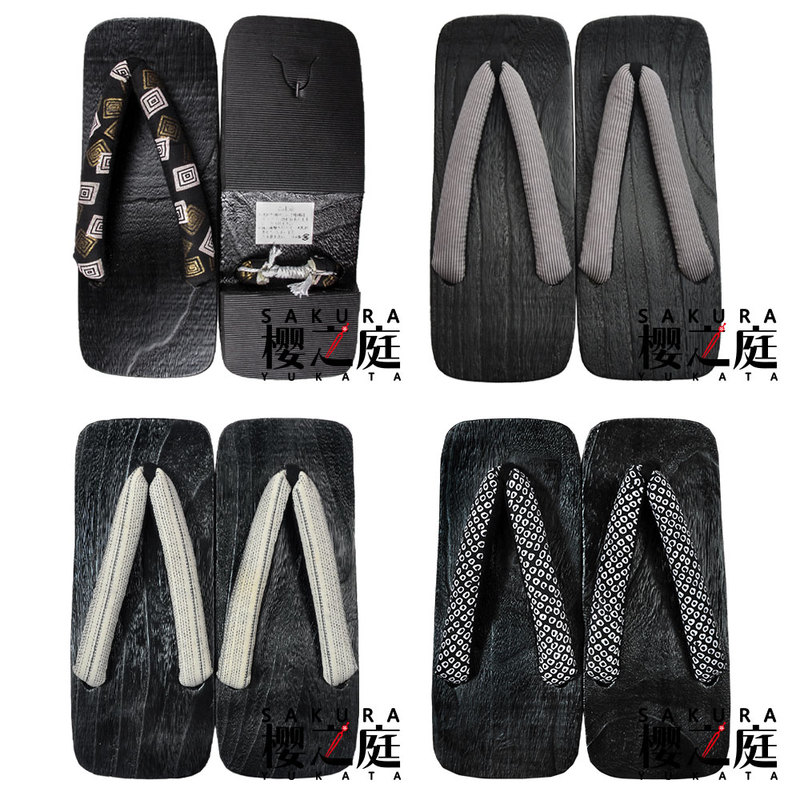 Free Shipping on Orders over 100, Men's Japanese Wooden Clogs, Kimono Yukata Accessories, Photo Props, Gifts [Sakura No Sato]