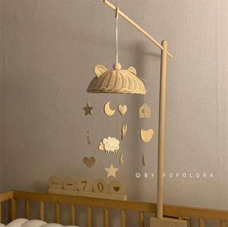 South Korea Ins Crib Bell Baby Stroller Pendant Swivel Puzzle Bed Hanger Appeasement Toy Shake Bell 0-1