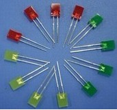 Square 2X5X7 Red LED Green LED 5X5X7 Yellow LED 2X3X4 Red LED 1X3X4