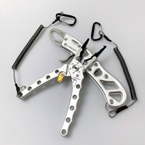 Ultra-lightweight aluminum alloy fish control device Luya pliers control large objects set multi-functional sharp-nosed long-nosed pliers fishing gear equipment