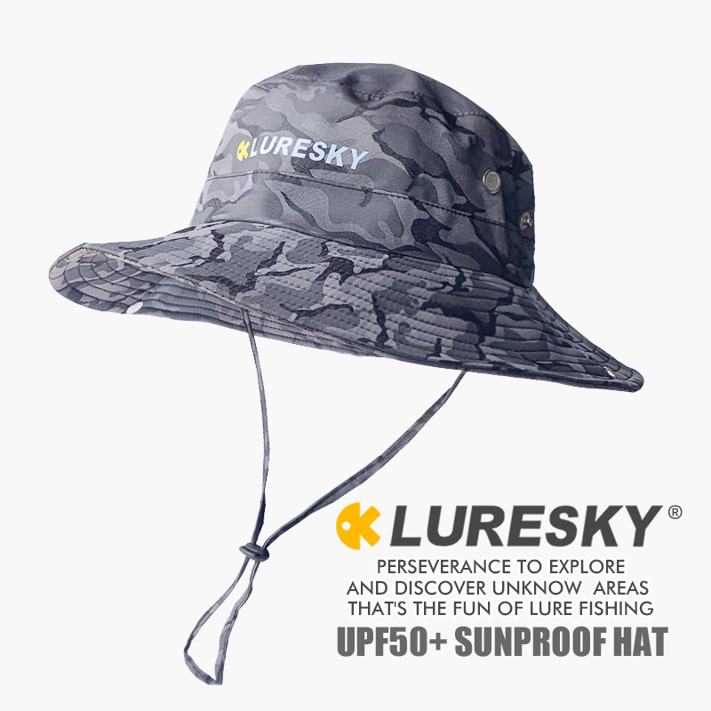 LURESKY anti-ultraviolet upf50 lure hat outdoor fishing sunscreen sunshade breathable fisherman hat male