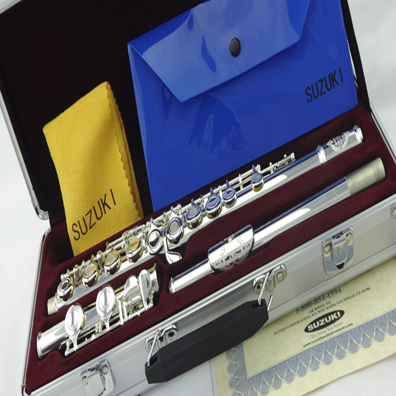 Flute silver-plated flute 16-hole closed-hole C key plus E key professional playing grade fake one lose ten