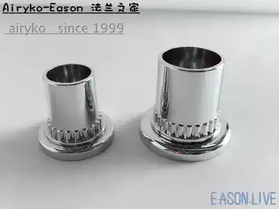 High flange with wire single hole round tube stainless steel shower curtain tube clothing rod high strength top seat-19-25mm 2