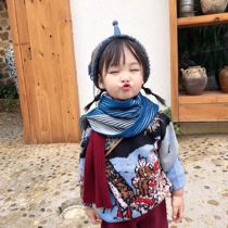 NANI childrens clothing 2020 autumn and winter New style totem sweater ins Wind long sleeve pullover round neck knitted sweater