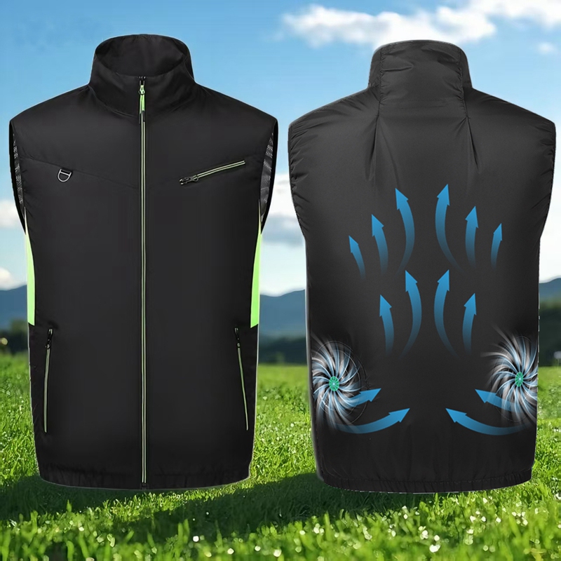 2026 Summer New Cooling Air-Conditioned Vest with Fan, Cooling and Heat Protection Work Clothes, Outdoor Construction Site Men's Vest