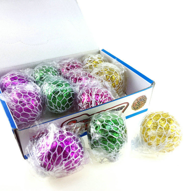 Gold powder boxed grape balls 12pcs vent grape balls hand pinch grape balls whole person vent decompression toys
