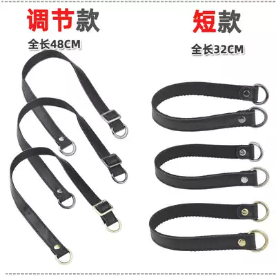 Leather bag with black decompression bag with short bag with adjustment real bag with bag chain accessories