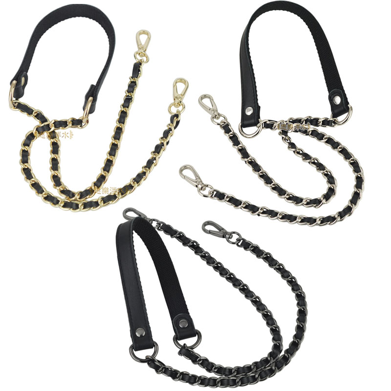 High - end package with 2CM package chain black bag chain comfortable decompression leather chain leather chain