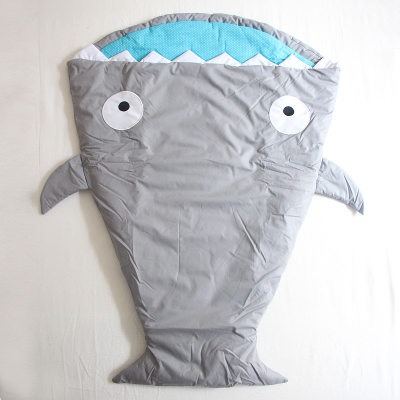 Explosive baby sleeping bag, all-cotton fabric inside and out Whale shark shape baby quilt