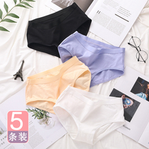 15 underwear women cotton no trace girl Middle waist Japanese 100% cotton antibacterial 18-year-old high school students triangle