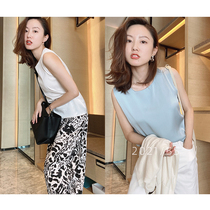 Mud brothers shop 30 needs light luxury high quality 6A silk double-sided satin vest 19 M M stretch double Joe