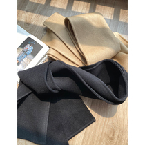 Mud brothers shop autumn and winter double-sided ultra-fine wool scarf warm and comfortable niche scarf