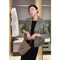 Mud brothers shop lambskin motorcycle jacket high-end drop feeling modern style leather jacket