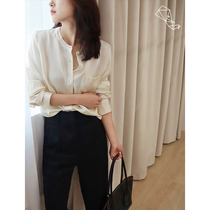 Mud brothers shop reflects the sense of light luxury value workplace commuter GAO quality womens heavy silk shirt