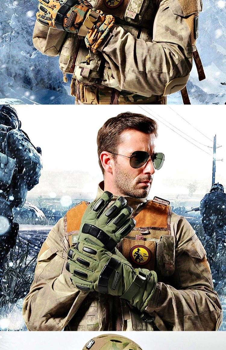 Free Soldier Condor Army Fan Găng tay chiến thuật Nam Winter Skiing Chống trượt Cưỡi không ấm Găng tay đầy đủ - Găng tay bao tay đi phượt