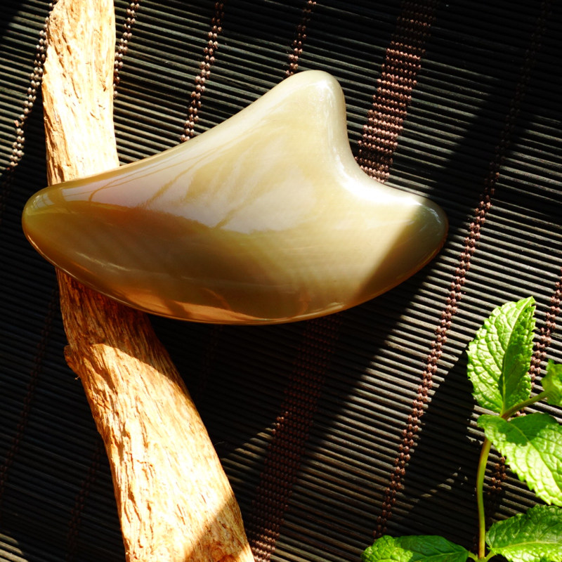 White Water Cattle Horn Board Scrapping Women's Whole Body Meridian Face Beauty Picking Tendon Eye Face Women Scratch Tablets