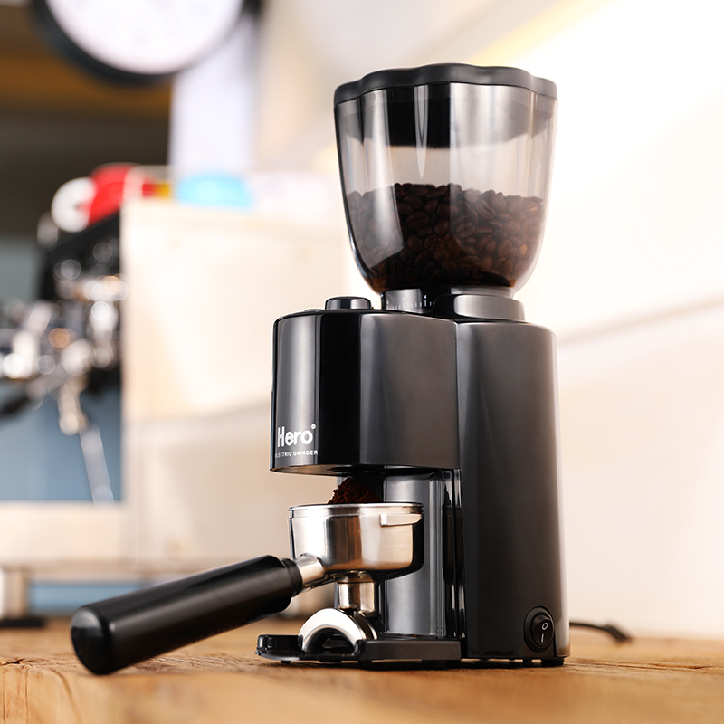 HeroE07 Electric bean mill coffee bean grinder automatically timely Italian coffee mill