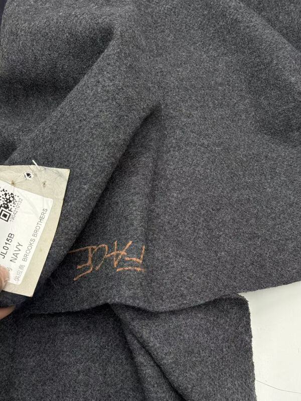 125cm Wide, 460g, Italian Imported Textured Gray Knitted Wool Clothing Fabric