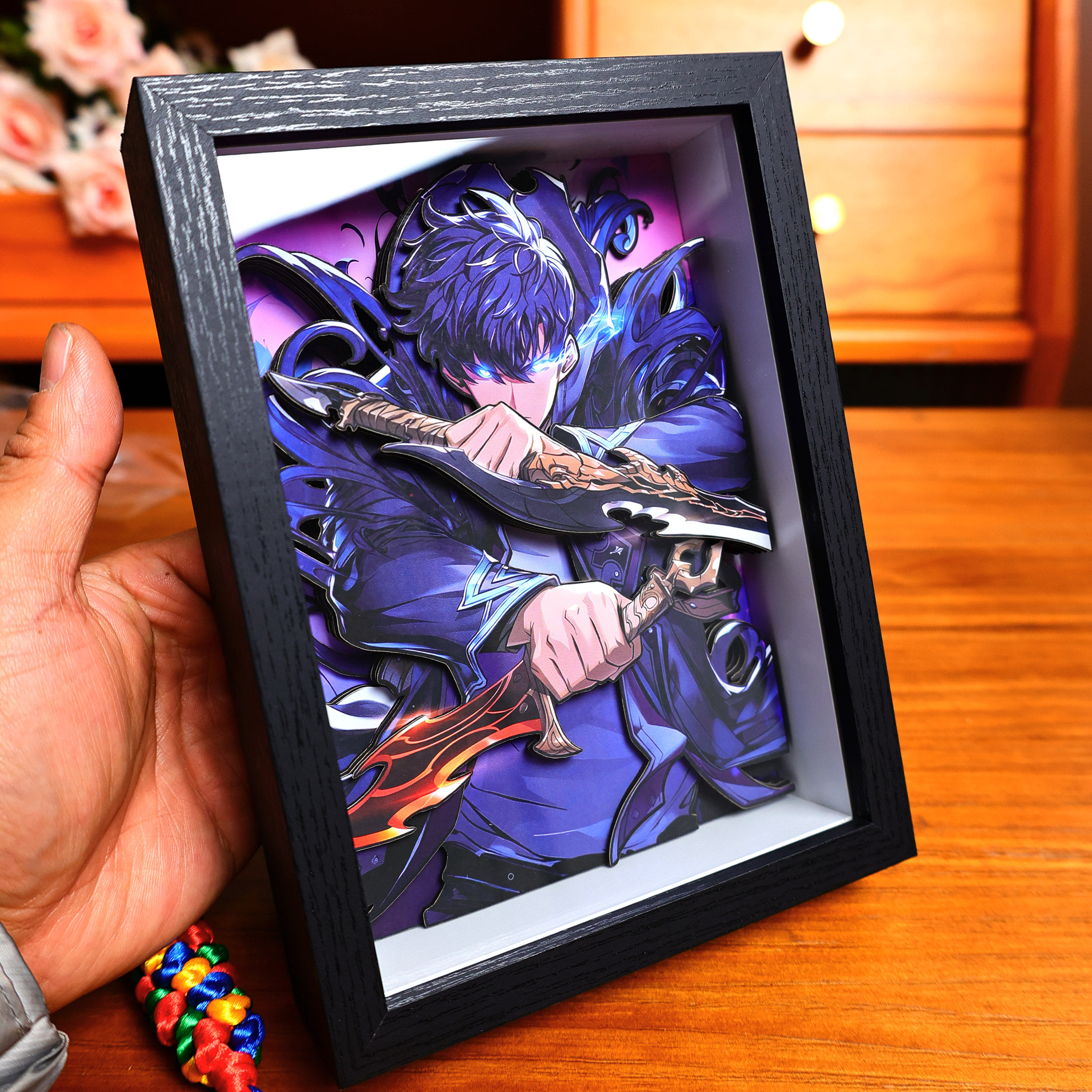 I Upgraded the Handmade 3D Pop-Up Painting of Cheng Xiaoyu Anime Merchandise Figurine, Gu Mei Display Stand Decoration, Birthday Gift