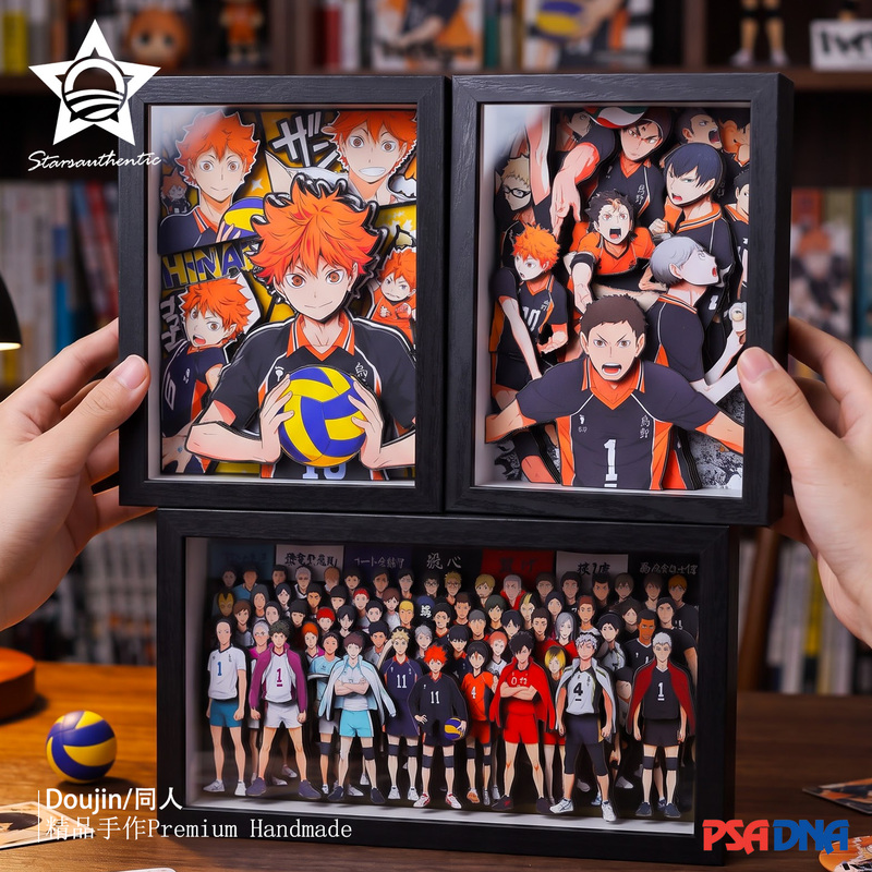 Haikyuu!! Family Portrait of Hinata Shoyo from Karasuno High School, Handmade 3D Illustration Fan Merchandise, Display Stand, Wall Hanging, Birthday Gift