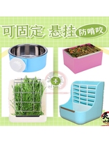 Pet Feeder Rabbit Food Box Food Basin Rabbit Grain Bowl Hamster Dragon Cat Supplies Dutch Pig Feed Trough Fixed Grass Shelf
