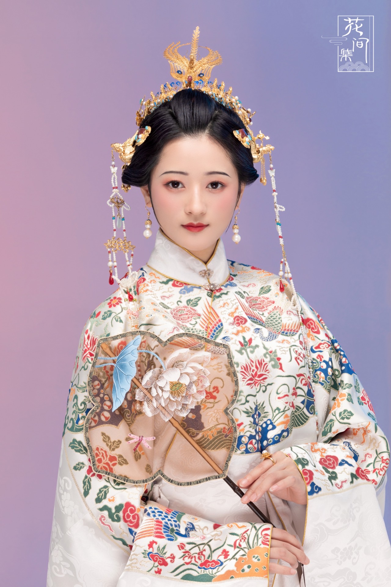 Hanfu rental (Nock please welcome spring) Velom white makeup white makeup floras with long and padded jacket Changfu 1Y0174