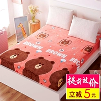 Mùa đông ấm áp đơn mảnh dày flannel nệm bìa đơn phim hoạt hình trải giường gối 1 m 5 8 Mẫu ga phủ giường