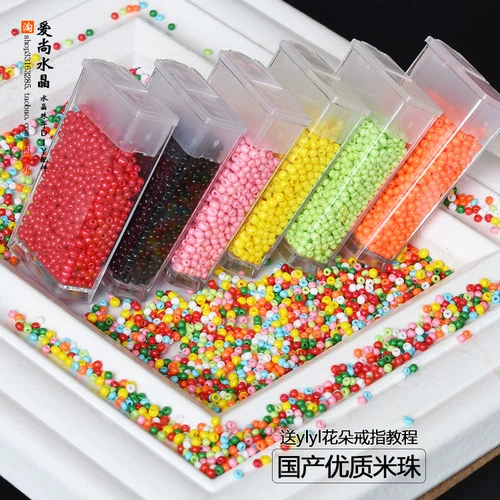 Высококачественный браслет из бисера ручной работы, кольцо, бусины, в цветочек, 2mm