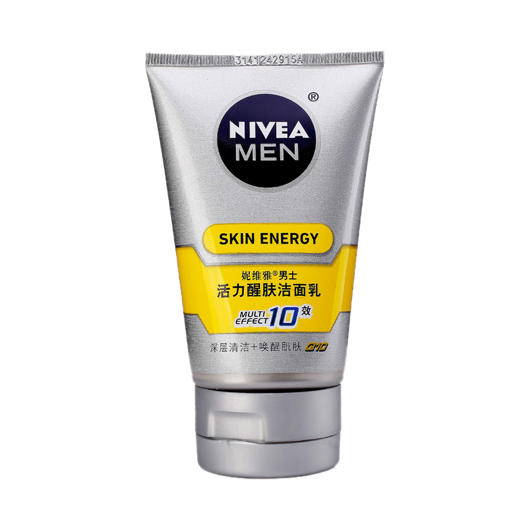 Nivea/妮维雅男士洗面奶活力醒肤洁面乳100克 醒肤控油