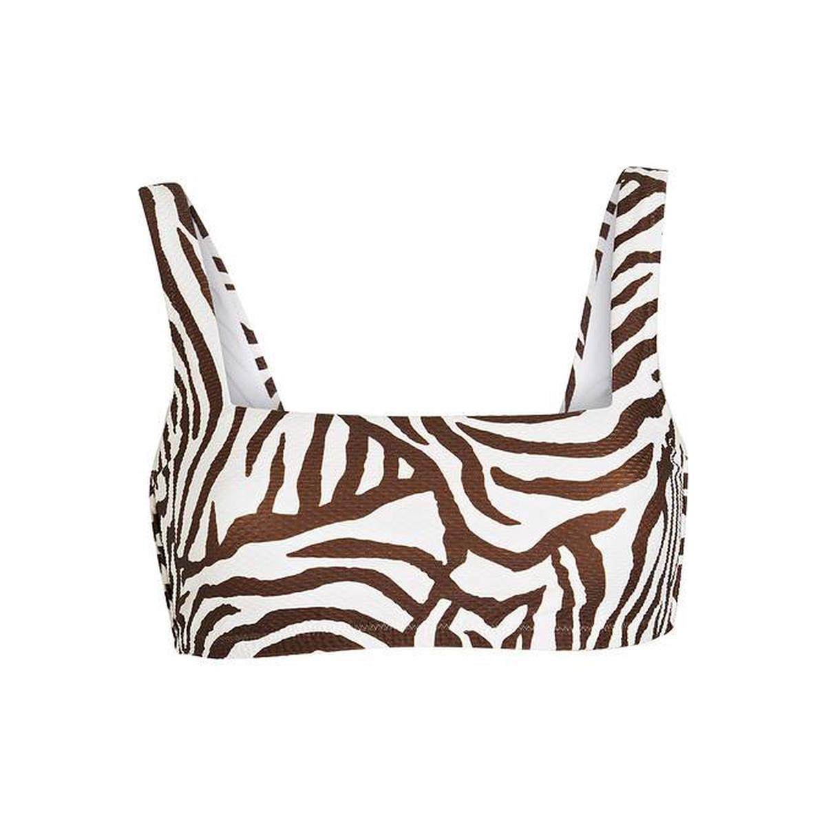 Heidi Klein Zebra Elastic Convex Textured Cloth Bikini Top 2022 New Spring Summer Ladies Luxury