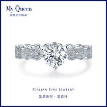 Man Kun three qun xiang six-claw classic light luxury diamond ring customized engagement ring 1 karat gia loose diamonds